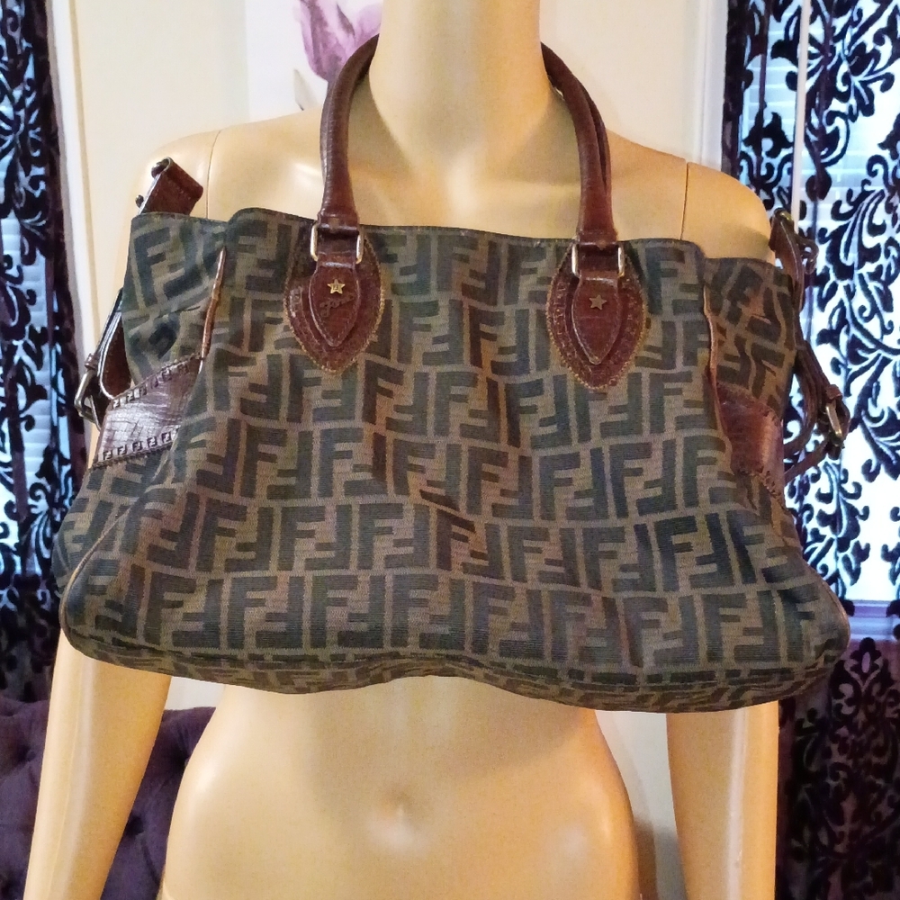 Fendi Du Jour FF Zucca Shoulder Bag